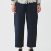 Pants | Pas De Calais High Thread Count Cotton Linen Baker Pants Navy