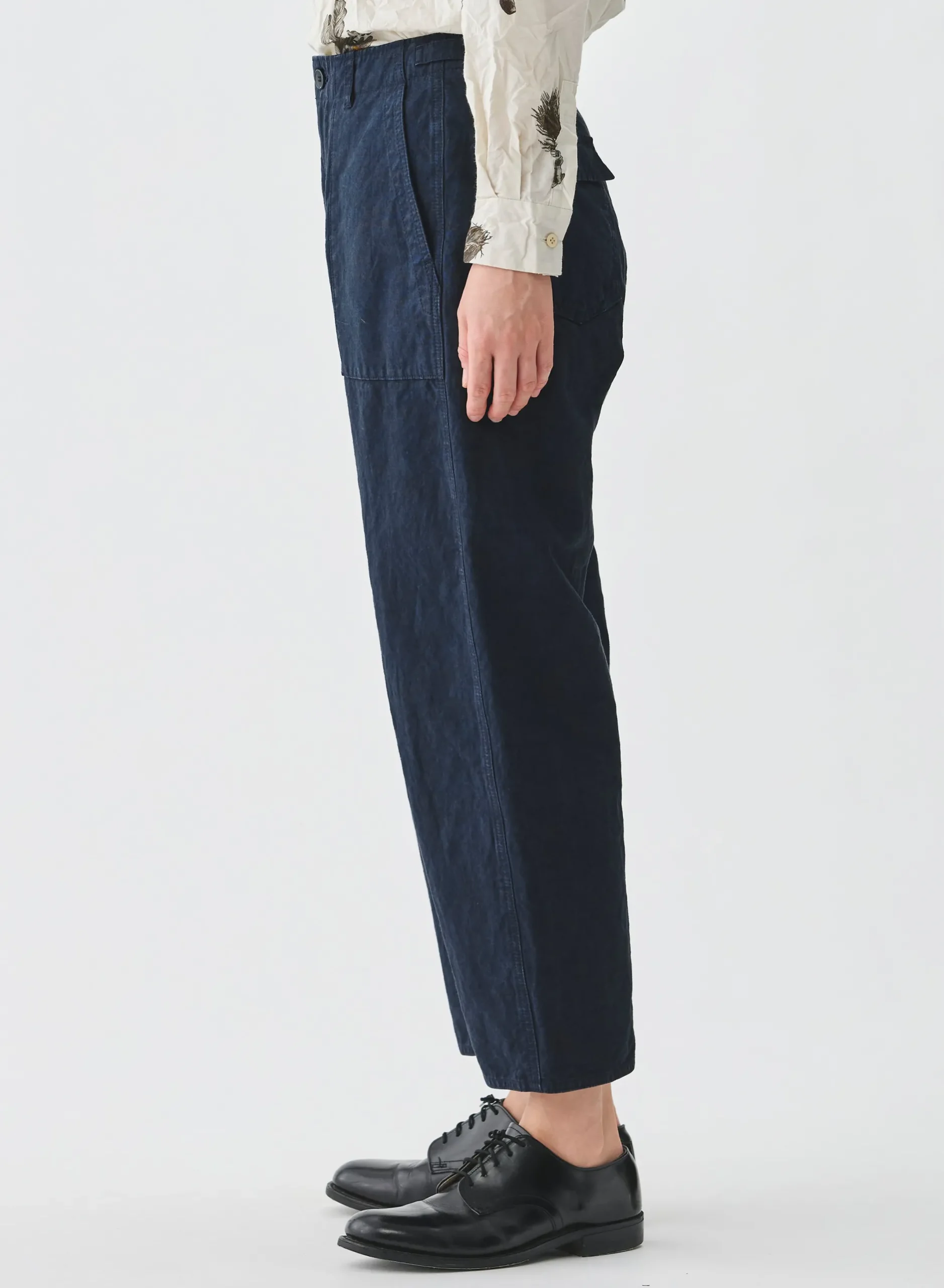 pas_de_calais_high_thread_2-1.webp Pants | Pas De Calais High Thread Count Cotton Linen Baker Pants Navy