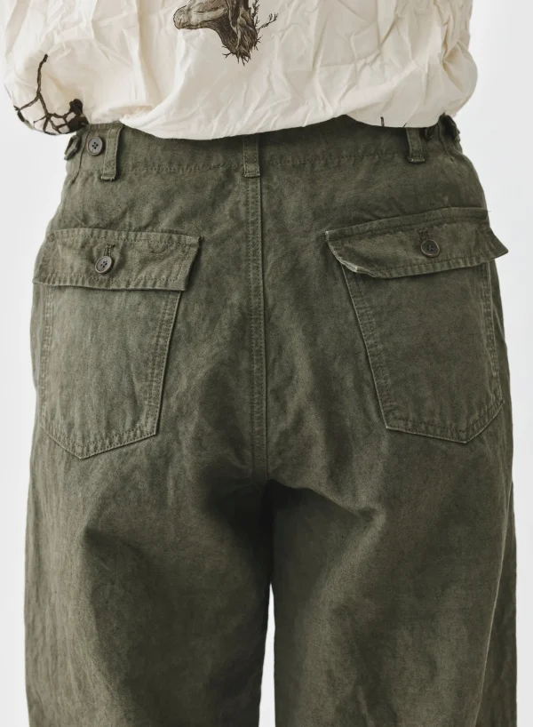Pants | Pas De Calais High Thread Count Cotton Linen Baker Pants Khaki