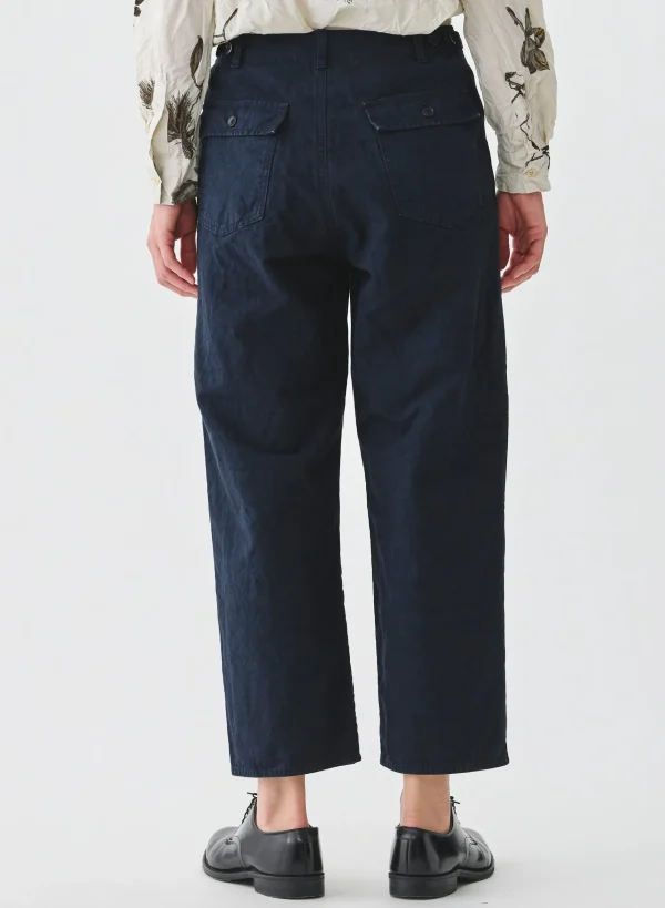 Pants | Pas De Calais High Thread Count Cotton Linen Baker Pants Navy