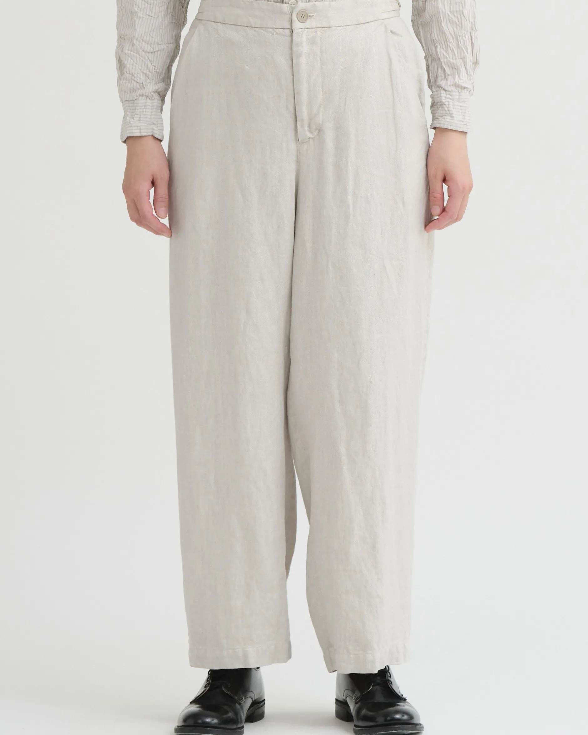 pas_de_calais_linen_twill_0-1.webp Pants | Pas De Calais Linen Twill Wide Pants Light Gray