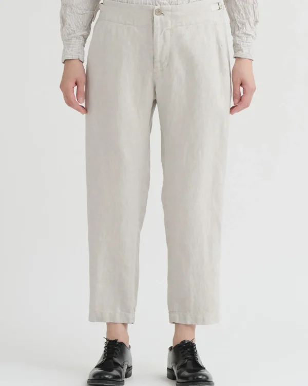 Pants | Pas De Calais Linen Twill Tapered Pants Light Gray
