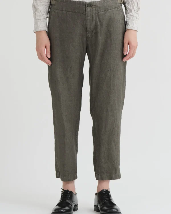 Pants | Pas De Calais Linen Twill Tapered Pants Khaki