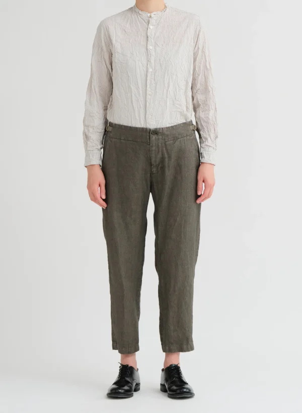 Pants | Pas De Calais Linen Twill Tapered Pants Khaki