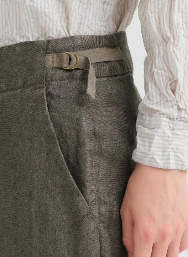 Pants | Pas De Calais Linen Twill Tapered Pants Khaki
