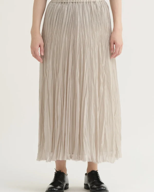 Skirts | Pas De Calais Organdy Hand Pleated Long Skirt Natural