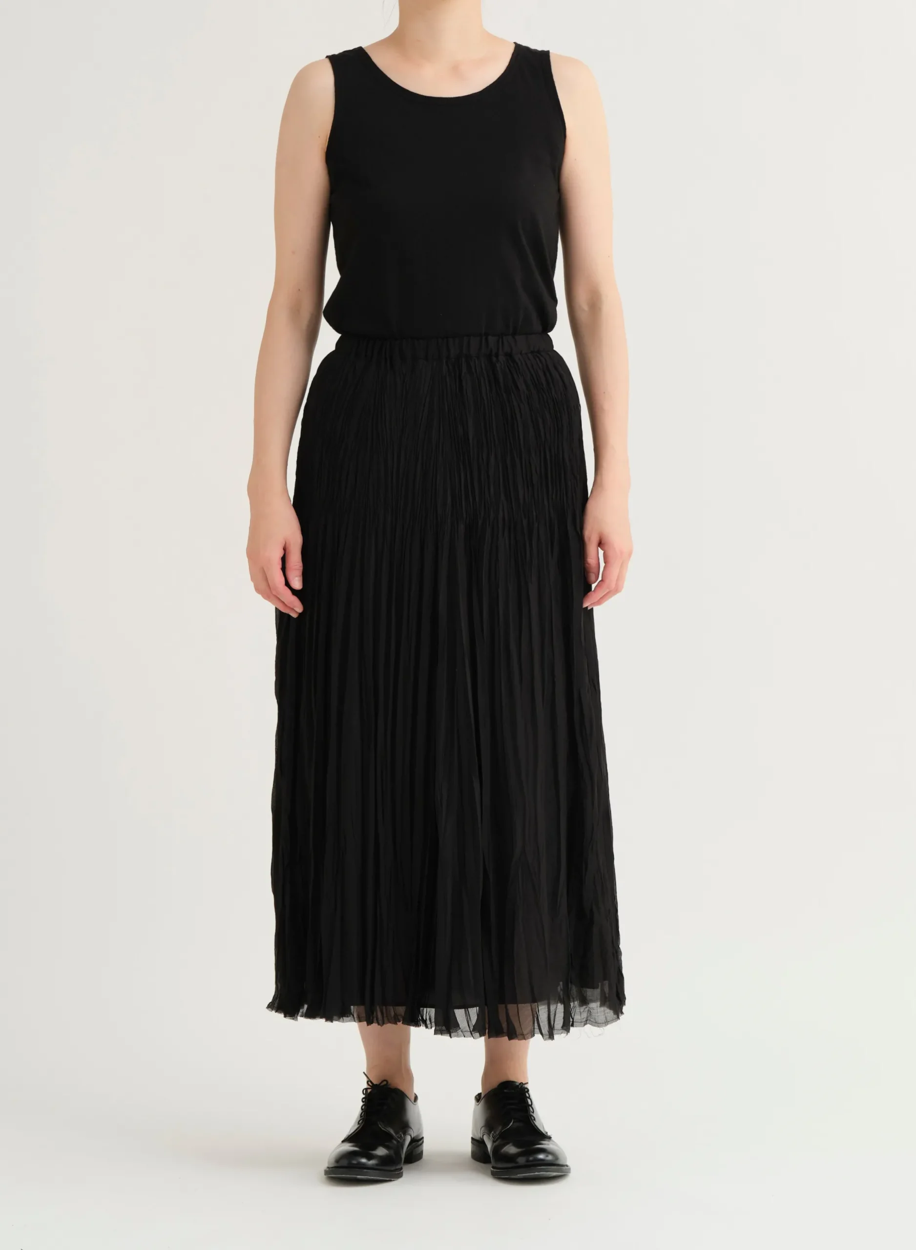pas_de_calais_organdy_han_1.webp Skirts | Pas De Calais Organdy Hand Pleated Long Skirt Black