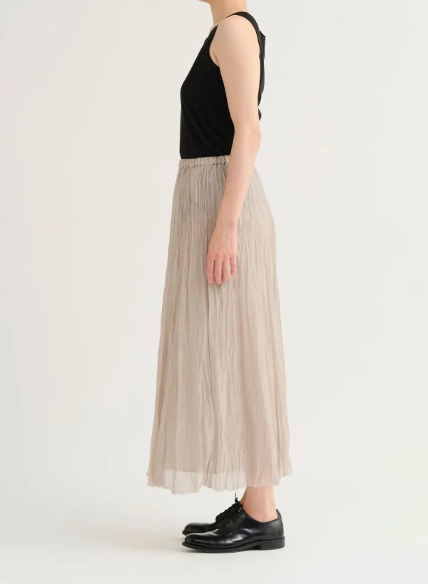 Skirts | Pas De Calais Organdy Hand Pleated Long Skirt Natural