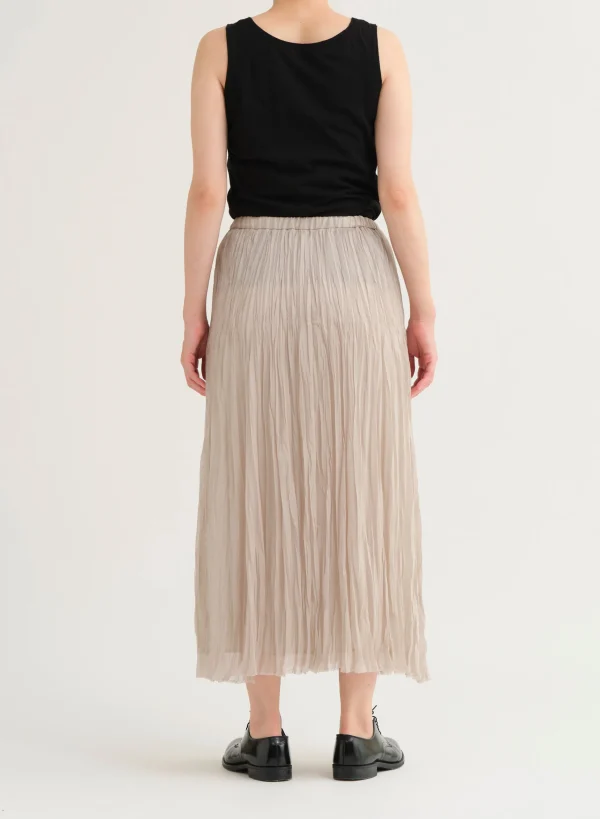 Skirts | Pas De Calais Organdy Hand Pleated Long Skirt Natural