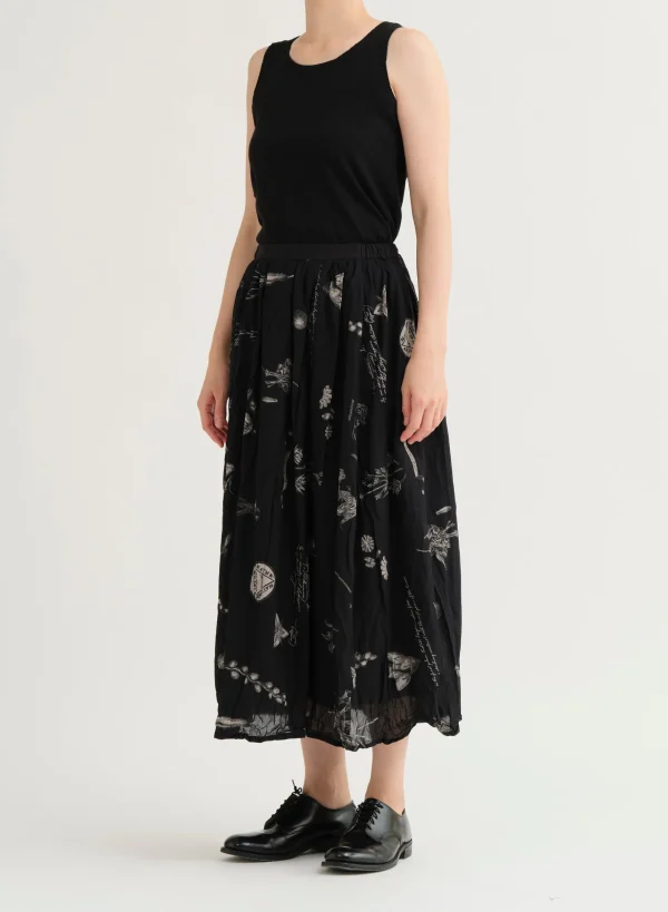 Skirts | Pas De Calais Plant Growth Print Skirt Black