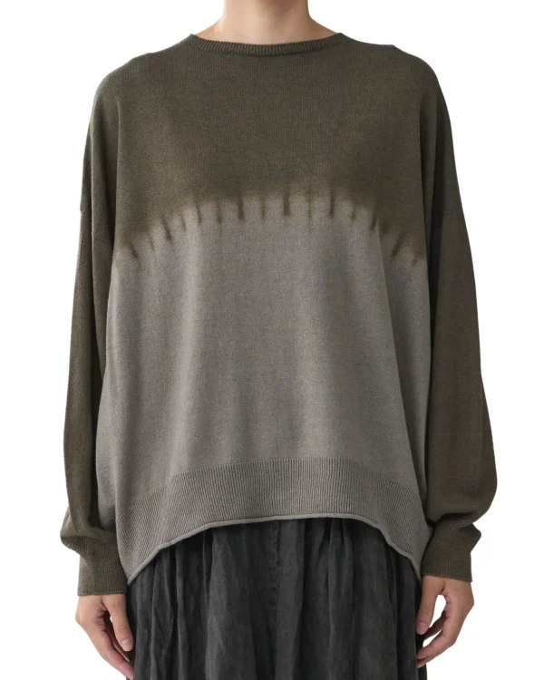Sweaters | Pas De Calais Round Shibori Pullover Greige