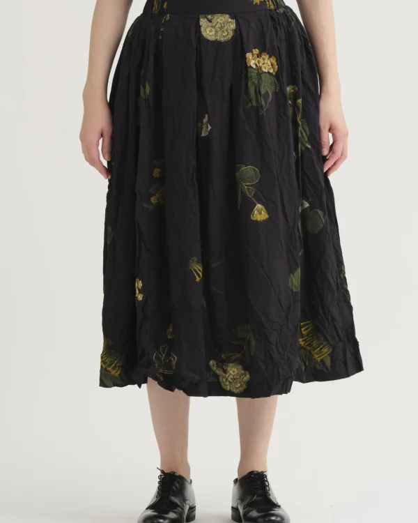 Skirts | Pas De Calais Summer Botanical Print Skirt Black