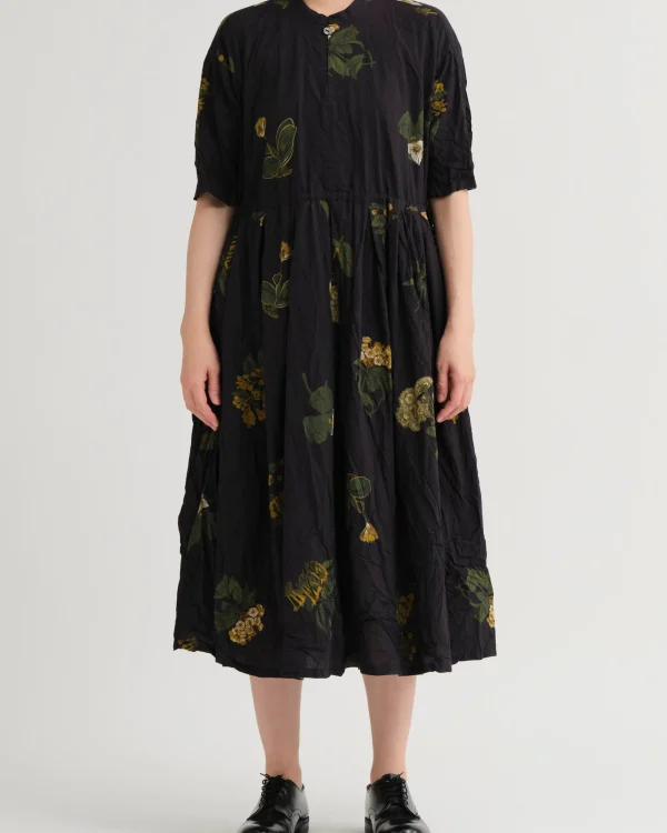 Dresses | Pas De Calais Summer Botanical Print Dress Black