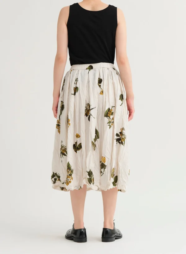 Skirts | Pas De Calais Summer Botanical Print Skirt Ivory