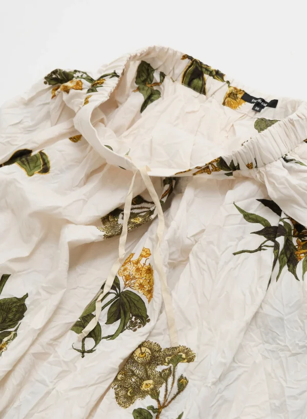 Skirts | Pas De Calais Summer Botanical Print Skirt Ivory