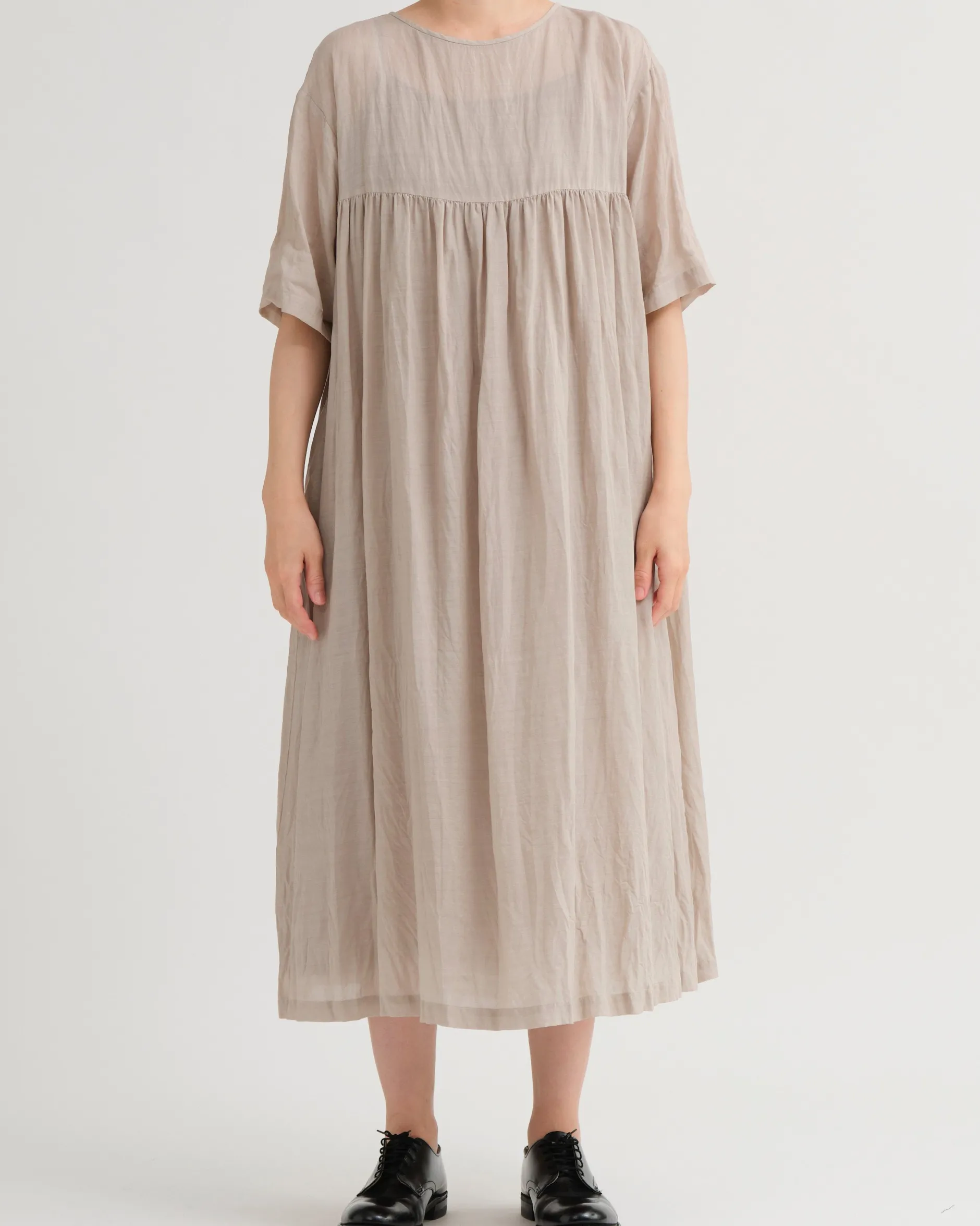 pas_de_calais_tencel_rami_0.webp Dresses | Pas De Calais Tencel Ramie Botanical Dye Dress Sand
