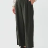 Pants | Pas De Calais Washed Cotton Wool Wide Pants Khaki