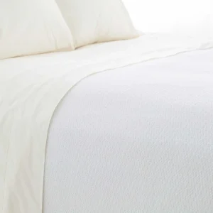 Quilts + Coverlets | Pine Cone Hill Quinn White Cotton Blanket
