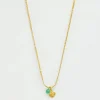 Jewelry | Pippa Small 18kt Gold Anemone and Single Tiny Pendant on Cord Necklace