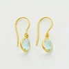 Jewelry | Pippa Small 18kt Gold Iris Single Drop Earrings Aquamarine