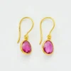 Jewelry | Pippa Small 18kt Gold Iris Single Drop Earrings Pink Tourmaline
