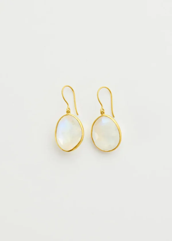 Jewelry | Pippa Small 18kt Gold Theia Single Drop Earrings Rainbow Moonstone