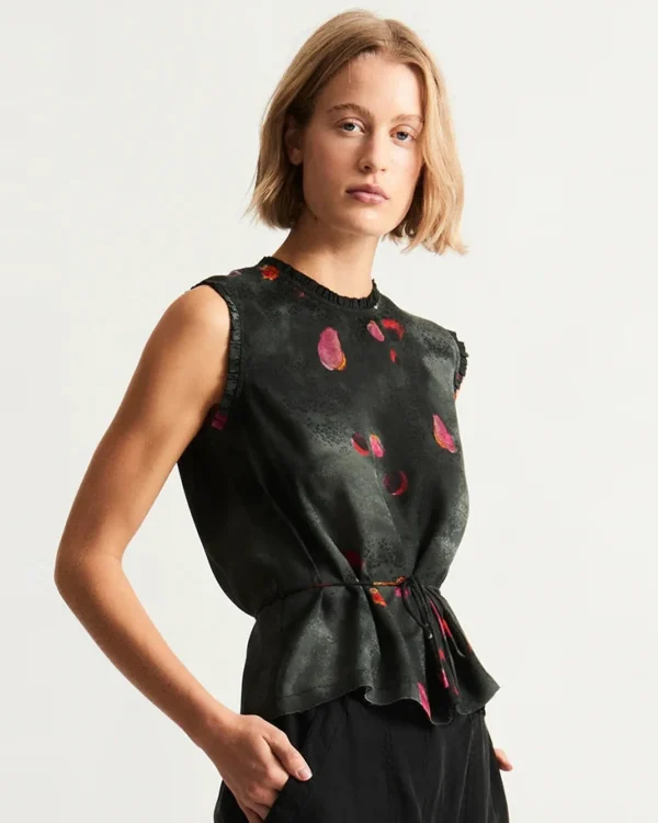 Shirts + Tops | Raquel Allegra Wilhelmina Top Petal Black