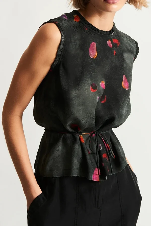 Shirts + Tops | Raquel Allegra Wilhelmina Top Petal Black