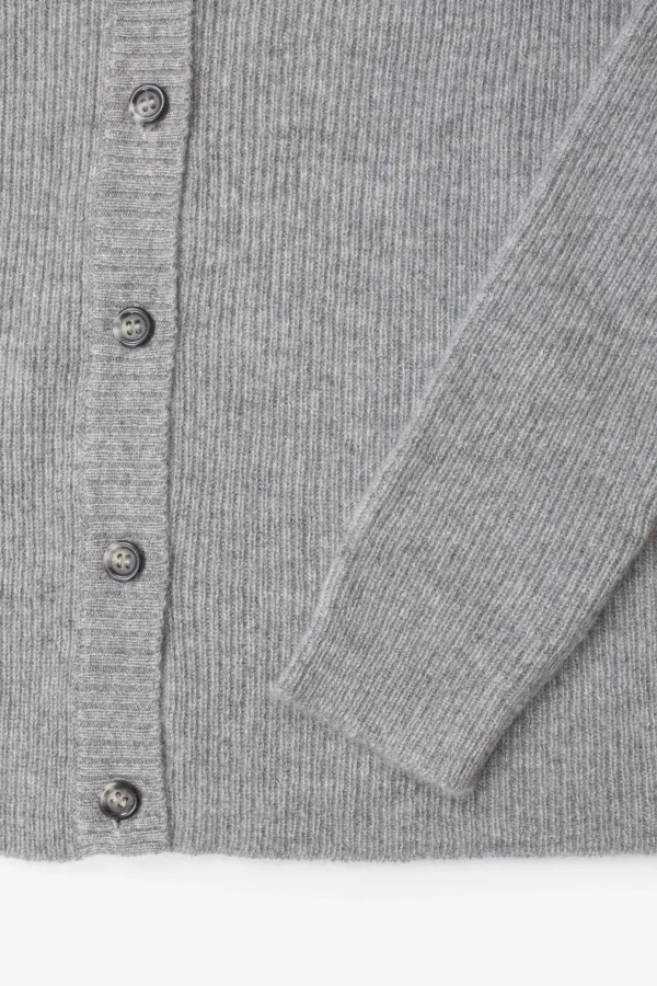 Sweaters | Ros Duke Rib Cardigan Ash Grey