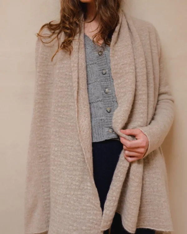 Sweaters | Ros Duke Shawl Cardigan Oatmeal