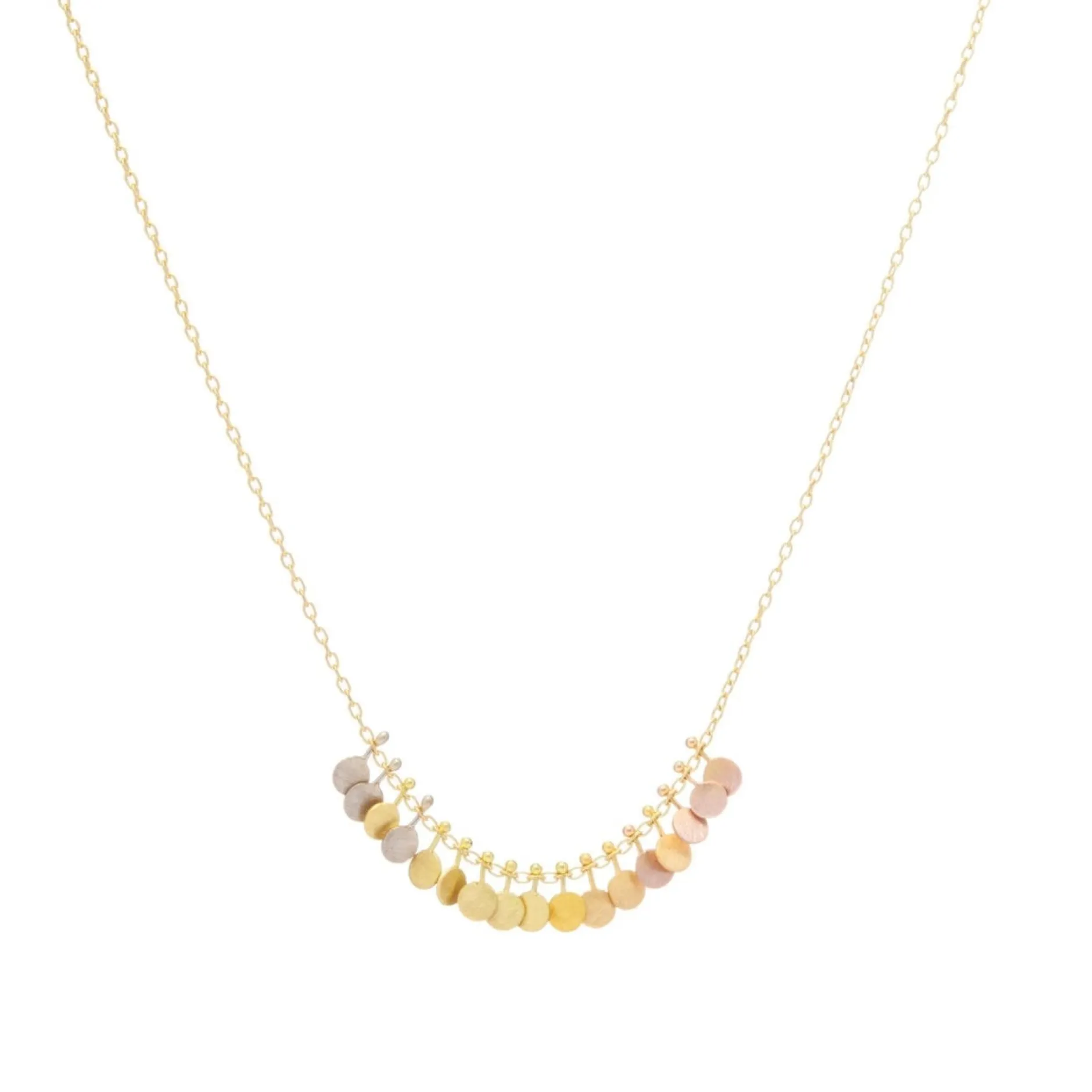 sia_taylor_k_mini_rainbow_0.webp Jewelry | Sia Taylor 18K Mini Rainbow Dots Arc Necklace