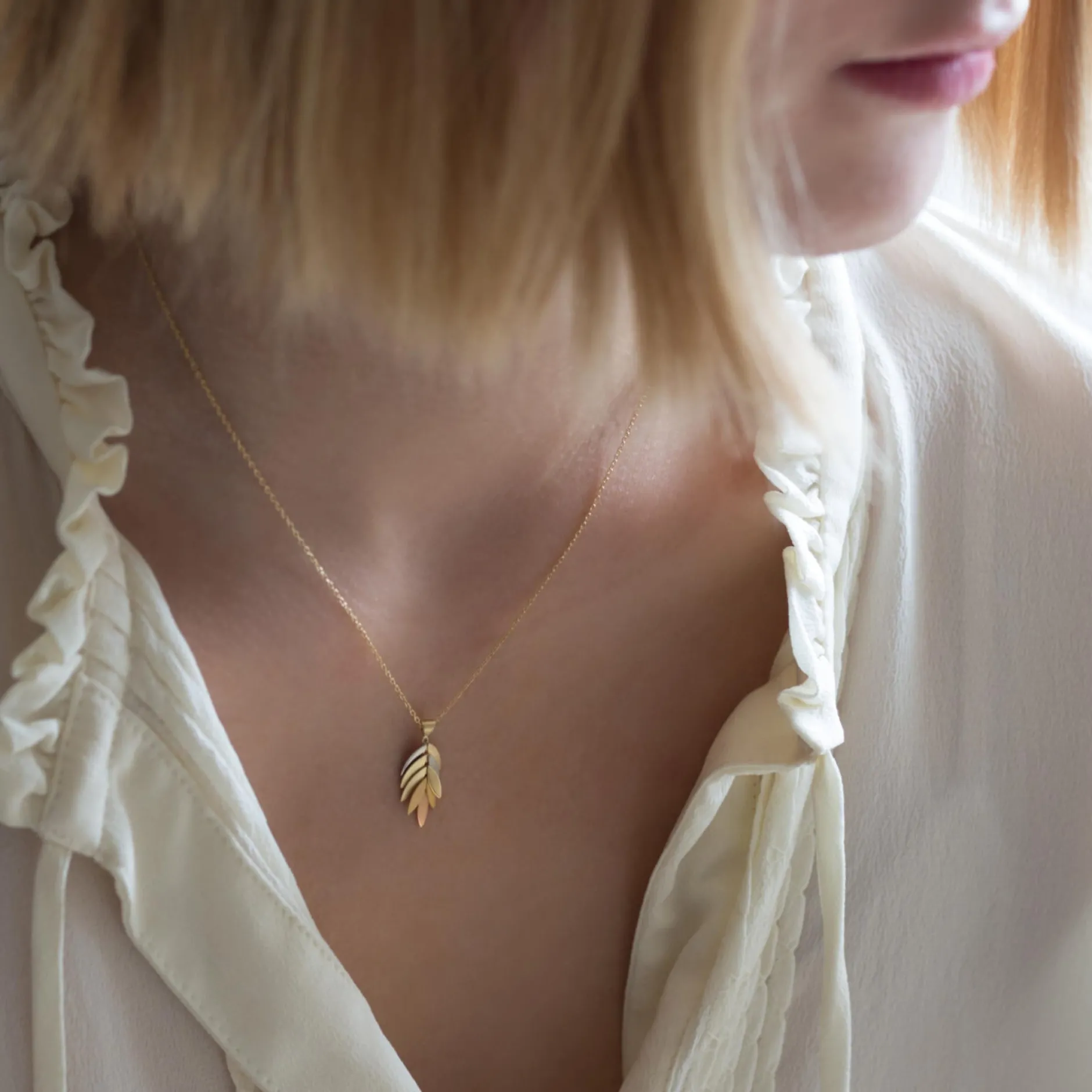 sia_taylor_k_rainbow_fall_1.webp Jewelry | Sia Taylor 18K Rainbow Falling Leaf Pendant
