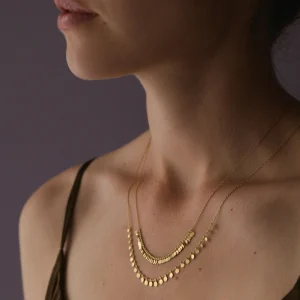 Jewelry | Sia Taylor 18K Tiny Dots Arc Necklace