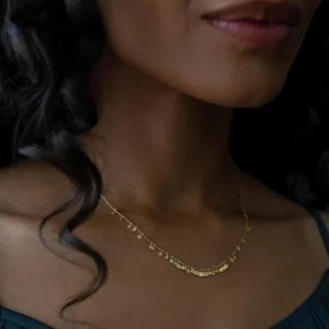Jewelry | Sia Taylor 18K Tiny Rainbow Dots Cluster Necklace