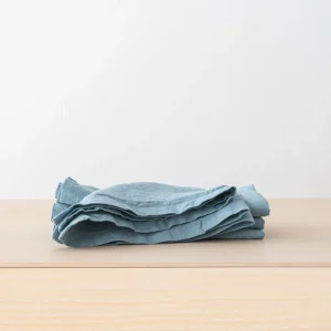 Home Decor | Pillows | Thistle Hill Stonewashed Linen Napkins Stone Blue