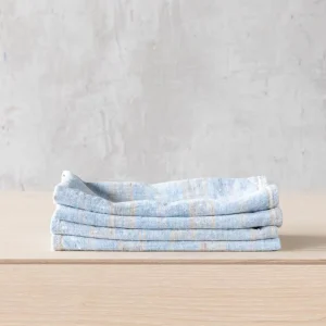 Linens | Tabletop | Thistle Hill Striped Linen Napkins Blue Natural Multistripe