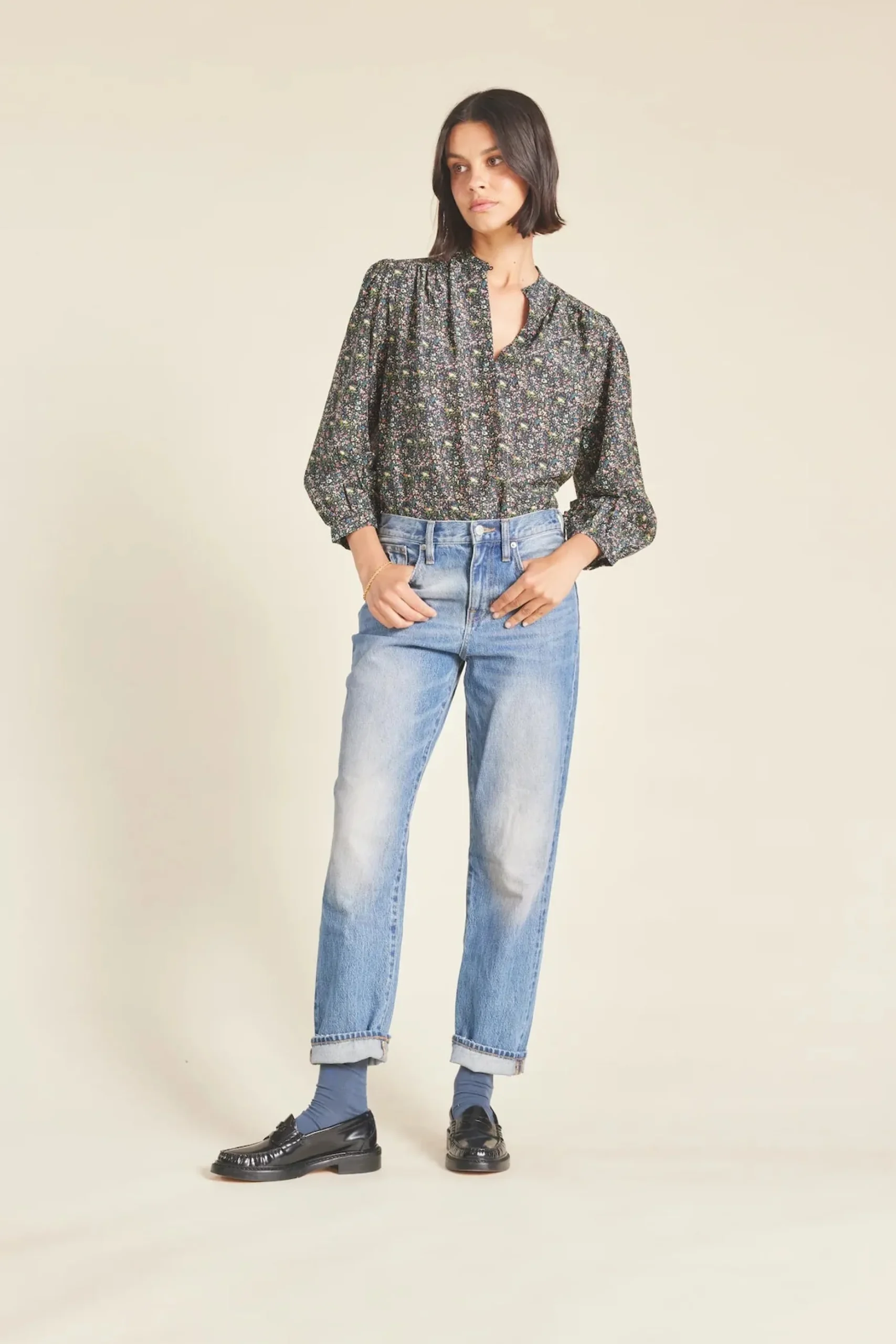 trovata_bailey_blouse_win_2.webp Shirts + Tops | Trovata Bailey Blouse Winterbloom