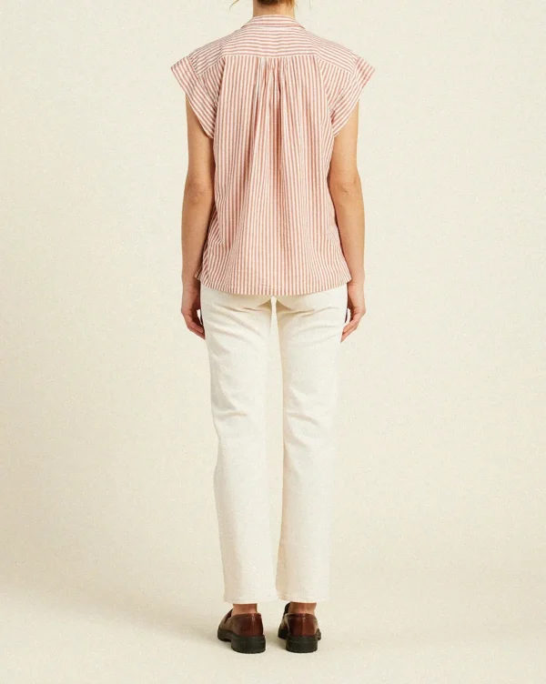 Shirts + Tops | Trovata Della Shirt Brandy Stripe