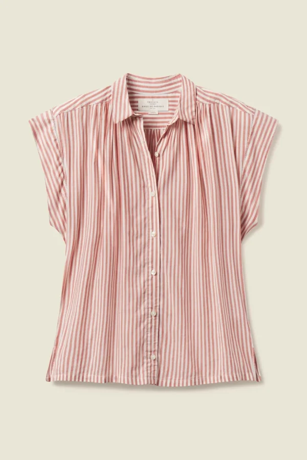 Shirts + Tops | Trovata Della Shirt Brandy Stripe