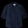 Shirts + Tops | Trovata Eliza Blouse Navy
