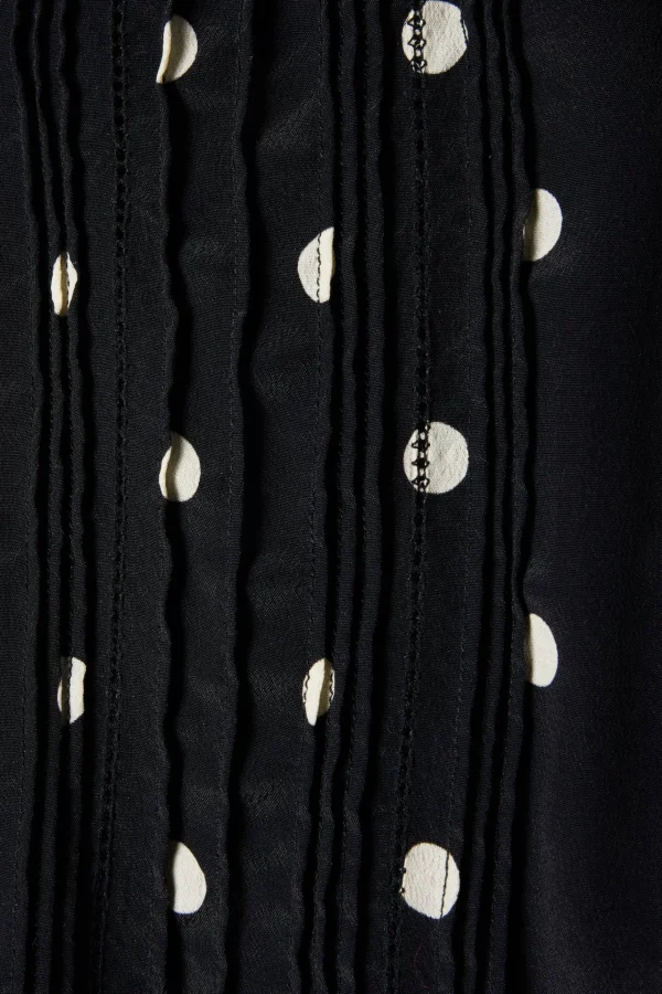 Shirts + Tops | Trovata Gemma Blouse Black Polka Dots