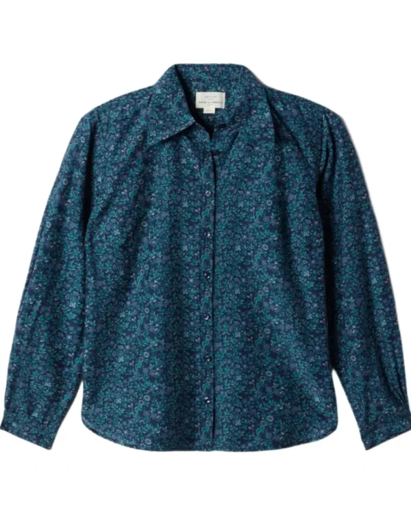 Shirts + Tops | Trovata Jacquelin Shirt Blue Ridge Ditsy