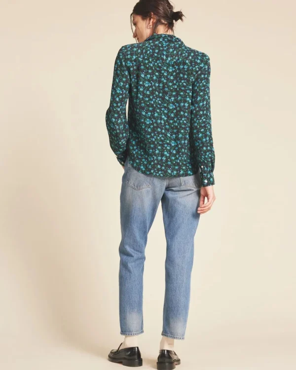 Shirts + Tops | Trovata Jacquelin Shirt Blue Larkspur