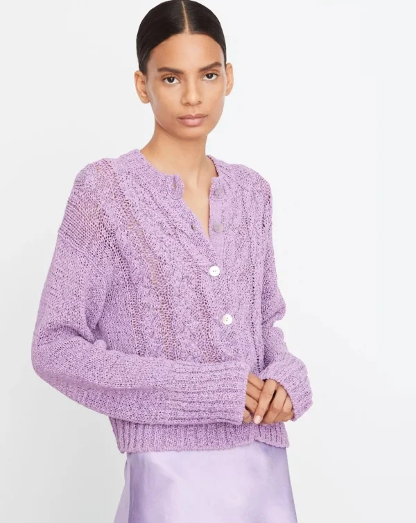 Sweaters | Vince Cable Front Cardigan Hydrangea