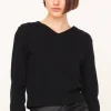 Sweaters | Vince Cropped V-neck Pullover Black