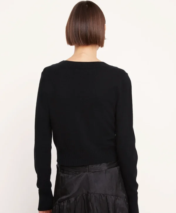 Sweaters | Vince Cropped V-neck Pullover Black