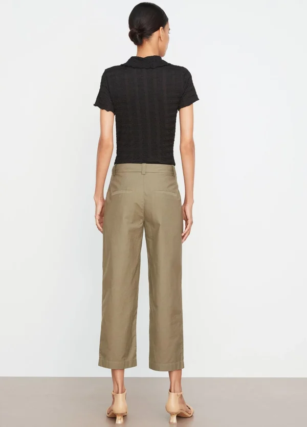 Pants | Vince Mid Rise Washed Cotton Crop Pant Olive