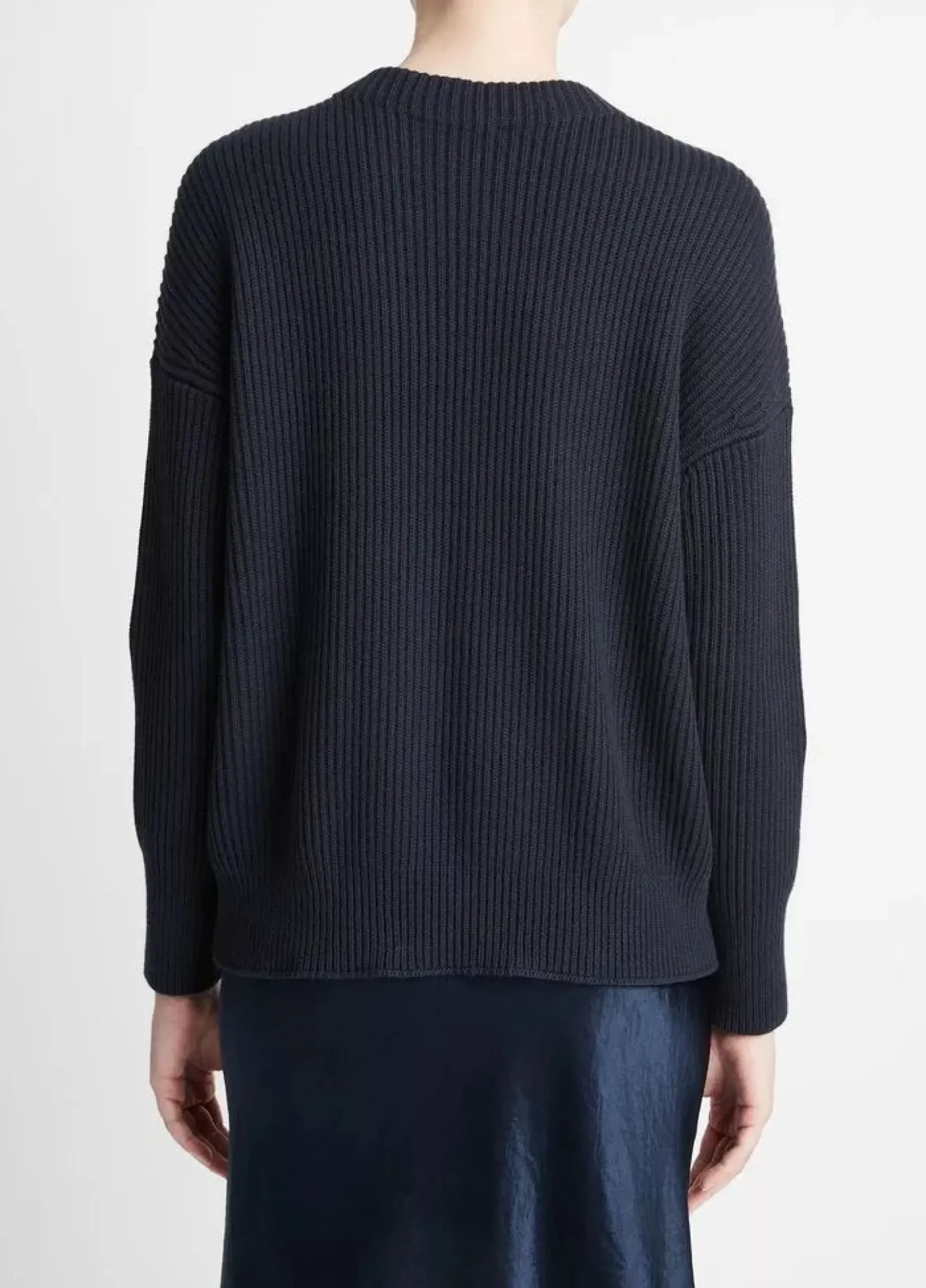 vince_ribbed_funnel_knit__3.webp Sweaters | Vince Ribbed Funnel Knit Navy