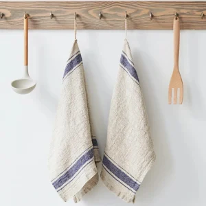 Home Decor | Pillows | Thistle Hill Vintage Linen Kitchen Towel Mustard Stripe