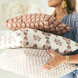 Pillows | Walter G Ankara Rose Linen Cushion